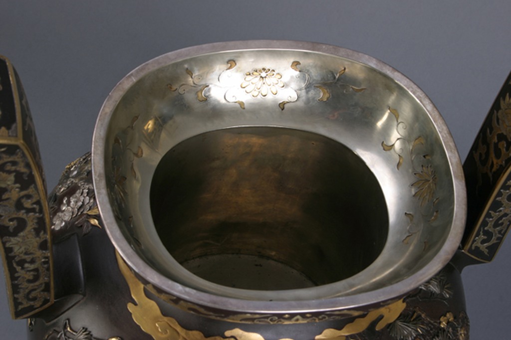 Bronze and Iron Covered Vase